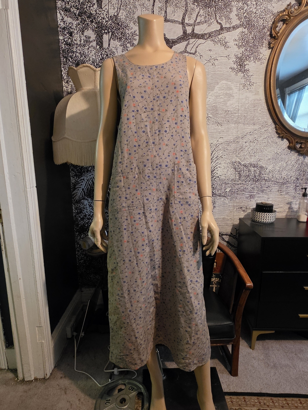 Vintage Directives Floral Midi Jumper Dress - Size S